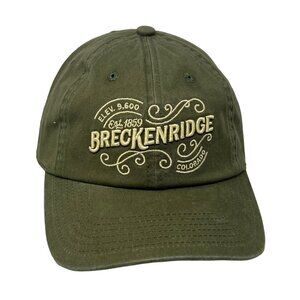 Good Land Breckenridge Colorado Baseball Hat One Size Adjustable Army Green NEW